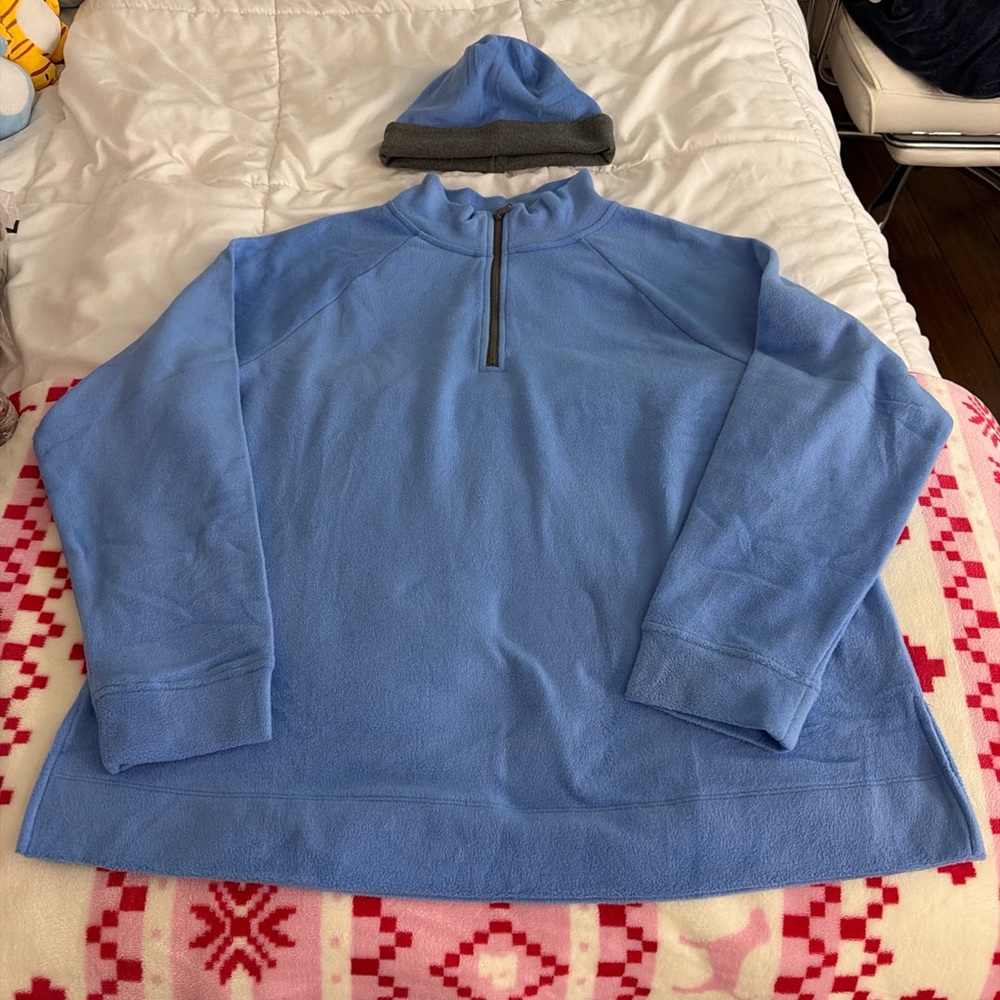 Cuddl Duds Fleecewear with Stretch Pullover and Beanie